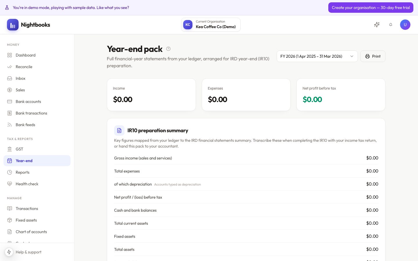 Year-end pack